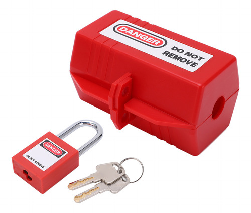 Kit De Bloqueio De Segurança Power Plug Com Cadeado De 38 Mm