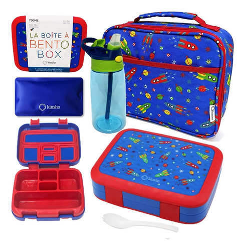 Set De Loncheras Kinsho Bento Para Niños Con Botella De Agua