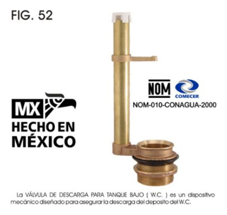 Contra De Bronce Para Tanque Bajo, 52 Rugo