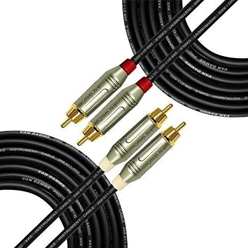 8 Pies - Par De Cables Rca Personalizado Por Worlds Best Cab