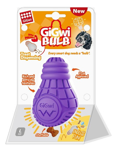 Juguete Para Perros Gigwi Bulb Large Dispensador Rellenable