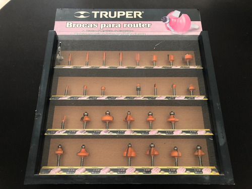 Imagen 3 de 3 de Exhibidor Brocas Para Router Truper 55218