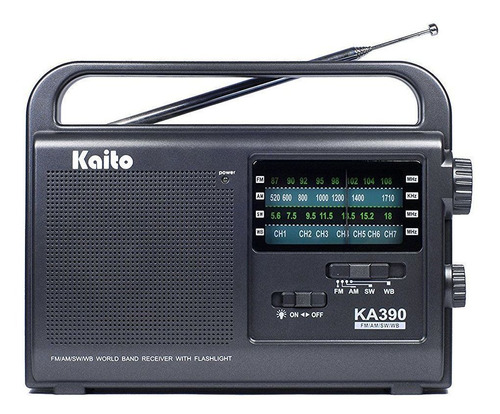 Radio Meteorológica Portátil Kaito Ka390, Con Am-fm, De