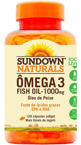 Ômega 3 Fish Oil 1000mg 120 Cápsulas Sundown