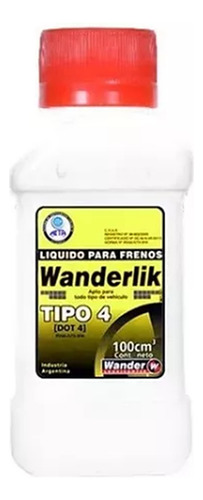 Liquido De Freno Wander Wanderlik Dot 4 100cc Jm Motos