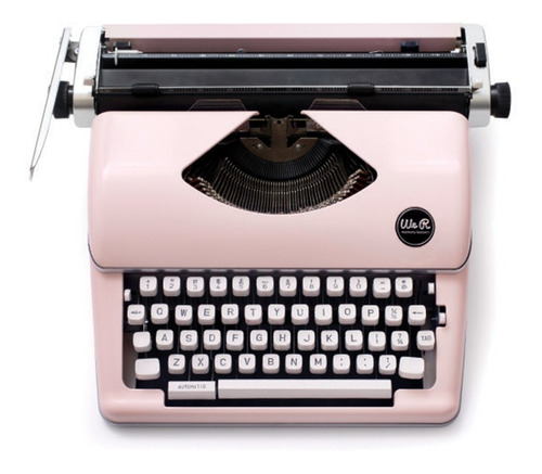 Imagem 1 de 2 de We R - Máquina De Escrever Typewriter - Cor Rosa