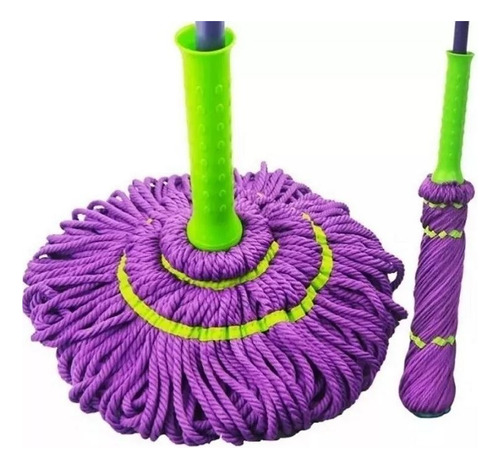 Trapeador Mágico Autoexprimible Acero Inoxi Magic Mop 120 Cm Color Violeta Oscuro