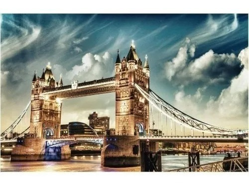 Imagen 2 de 3 de Puzzle 1500 Pzas Rompecabezas Cuadro Puente Reloj De Londres