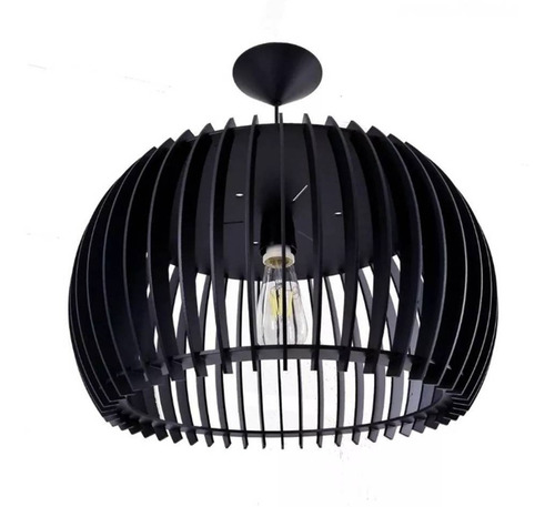 Lámpara Esfera 46x26cm Negra Diseño Moderno Nordico
