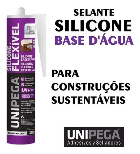 3 Adesivo Base Água Branco Cartucho 280ml Vedação Interna