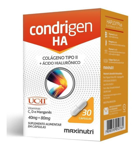 Condrigen Ha Colágeno Tipo 2 Uc-ll + Ácido Hialurônico 30cps