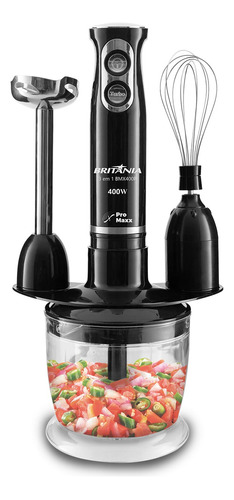 Mixer Britânia Turbo 3 Em 1 400W Preto Bmx400p Preto - 220V