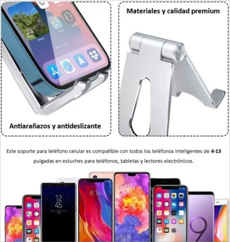 Soporte Genérico De Escritorio Con Base De Aluminio For Tel