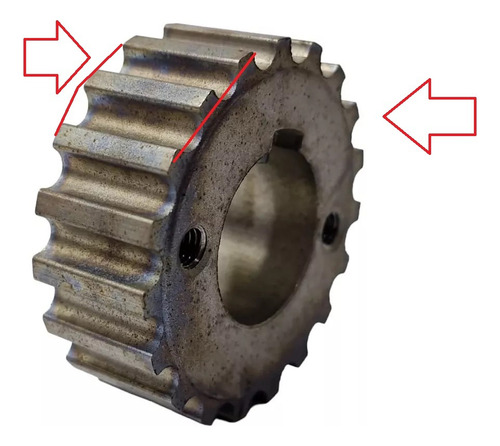 Polia Dentada Virabrequim Motor 1.6 8v K7m Kangoo Clio Logan