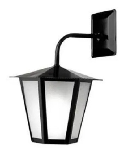 Luminária Arandela Colonial Sextavado Grande Preto L3b Ideal 110V/220V