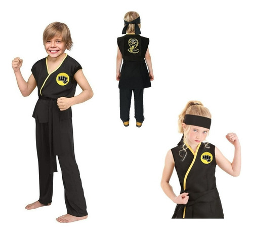 Cosplay Karate Kid Disfraz Cobra Kai Niño Disfraces Hallowen