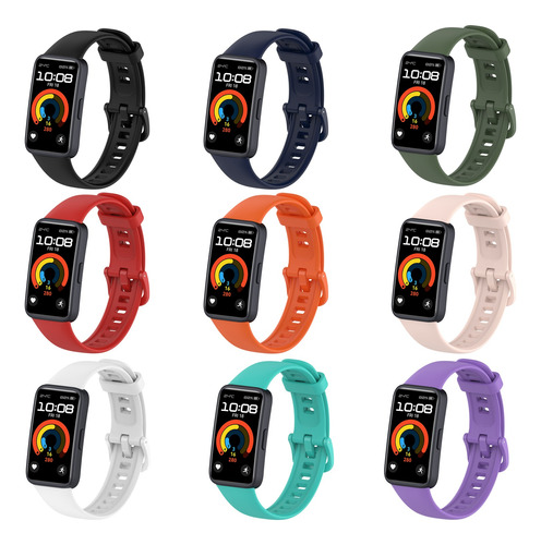 5 Piezas Correas Silicona Compatible Con Huawei Band 9 8