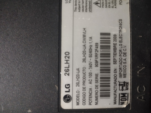 Lamparas Para Lg Lcd 26lh20 (Usado)