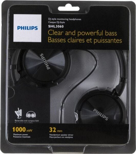 Philips SHL3060BK Arc - Auriculares (32 mm, 106 dB, 1000 mW), color negro