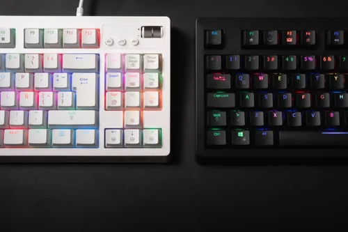Teclado Gamer Vsg Quasar Blanco Rgb Switch Brown Vg-k387 Usb