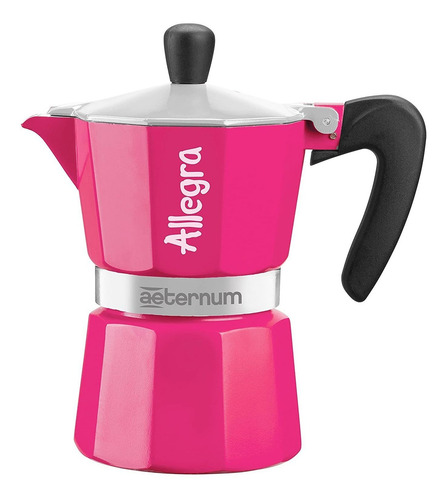 Cafetera Aeternum Allegra 3 Cups automática rosa italiana
