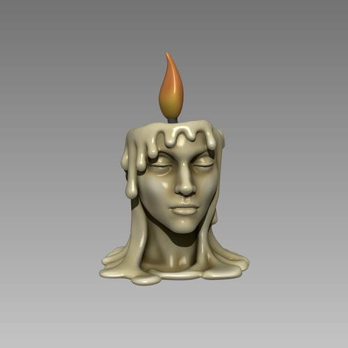 Archivo Stl Porta Vela Led Melted Woman P/impresora 3d
