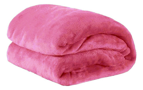 Manta Soft Cobertor Microfibra Casal Anti Alérgica Quentinha Cor Rosa Pink
