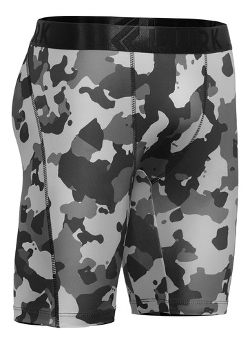 Bermuda Cueca Long Leg Esportiva Termica Lurk Camuflado Cinz