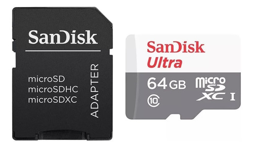 Sandisk Memoria Micro Sd 64gb Ultra Uhs-i C-10 Sdsquns +
