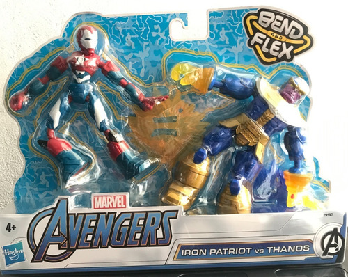 Avengers Figuras De Iron Man Patriot Vs Thanos Bend And Flex