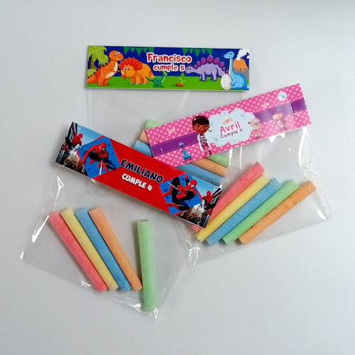 Bolsitas Tiza Sorpresitas Personalizadas Souvenir Cumpleaños