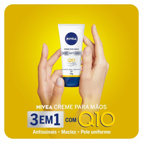 Creme Para As Mãos 3 Em 1 Anti-idade Reparação Q10 75g Nivea