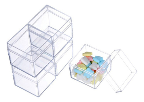 12 Cajas De Regalo De Acrílico Transparente En Forma De Cubo