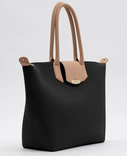 Bolsa Petite Jolie Big Shopping Preto/avela Pj11275 Cor Preto Desenho Do Tecido Lisa