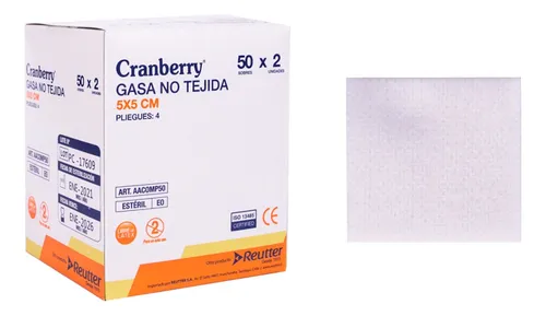 comprar Gasa No Tejida Estéril Cranberry 5x5cm 50 Sobres X 2 Un comprar Gasa No Tejida Estéril Cranberry 5x5cm 50 Sobres X 2 Un