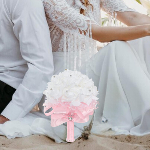 Ramo De Flores Artificiales Para Boda, Accesorios Para Rosa