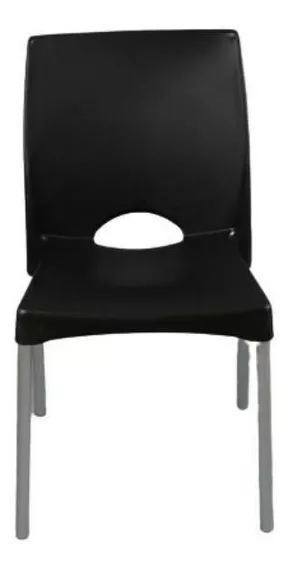 Silla de comedor Garden Life Boston, estructura color negro, 6 unidades