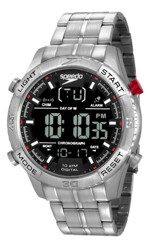 Relógio Speedo Masculino Digital Big Case 50mm 15007g0evns2