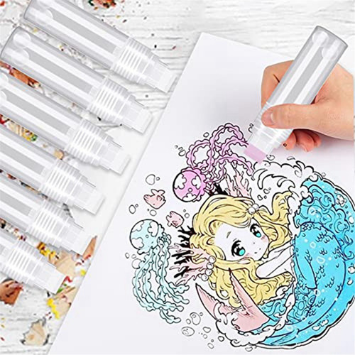Pacote Com 10 Marcadores De Tinta Acrílica Recarregáveis De