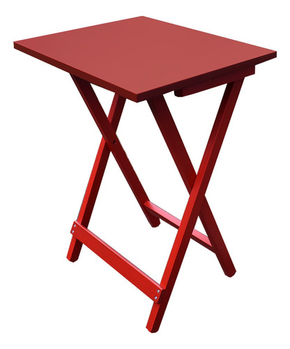 Mesa Plegable Multiusos Casa Jardin Hogare Rectangular Rojo