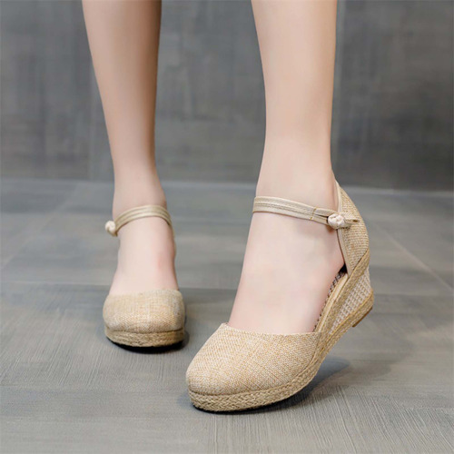 Sandalias Suaves Con Cuña, Cómodas, Informales, Con Platafor