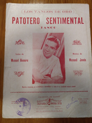 Patotero Sentimental Romero Joves Partitura Tango