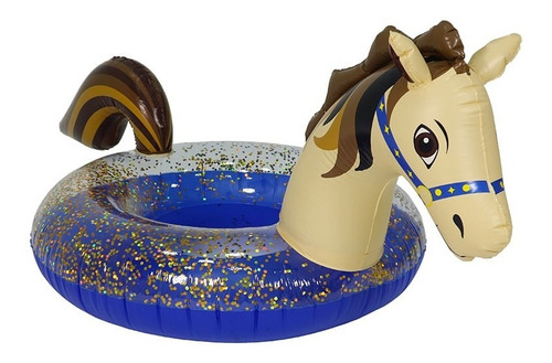 Boia Cavalo Inflável Circular 130 Cm X 90 Cm Verão Piscina