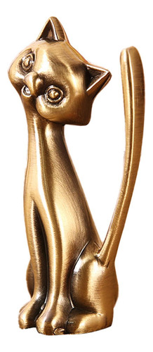 Estátua De Gato Anéis Suporte Anéis Display Sentar Em Pé