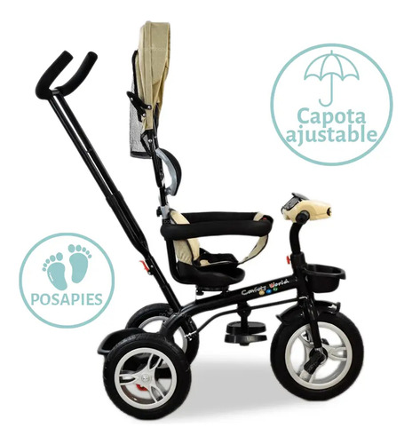 Triciclo Confetyworld Multifuncional 360 T19 Beige