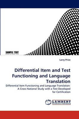 Libro Differential Item And Test Functioning And Language...