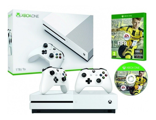 Consola Xbox One Slim 1tb 220v White+joystick Extra+fifa 17