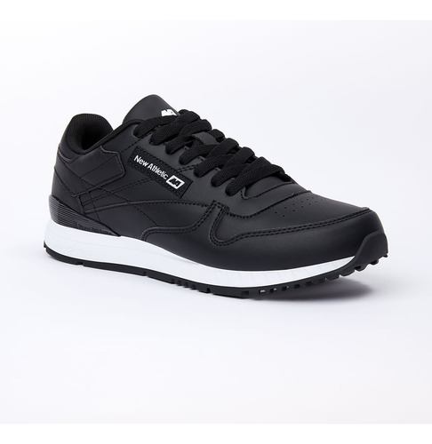 Zapatillas New Athletic Tennis Forrest08 Negro Con Blanco Pa