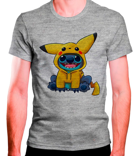 Camiseta Masculina Cza Lilo Stitch Blusa Pikachu