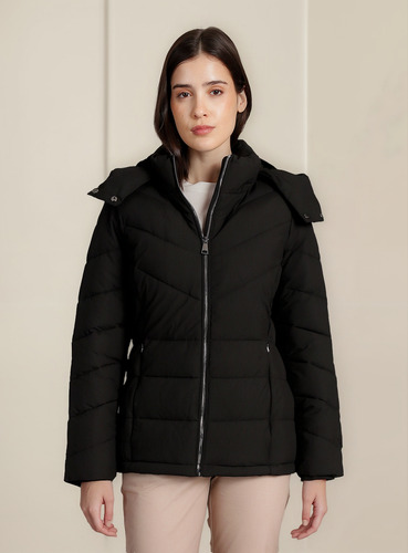 Parka Strech Packable Mujer Negro Calvin Klein